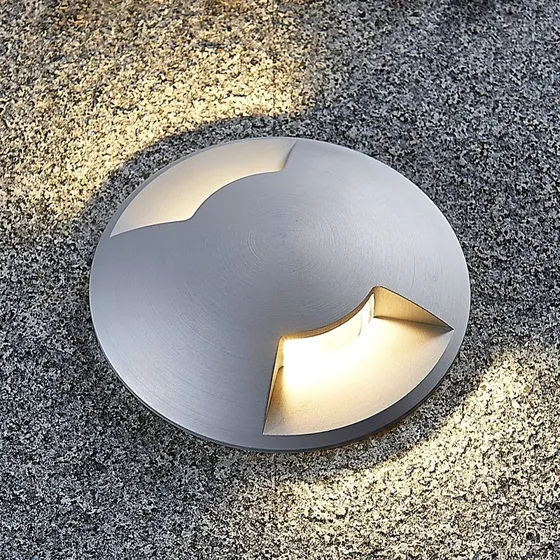 Lucande Milara Grondspot - 2 Lichtuitgangen - GU10 - Aluminium - Grijs