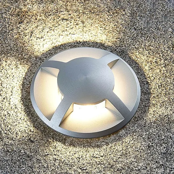 Lucande Milara Grondspot - 4 Lichtuitgangen - GU10 - Titanium