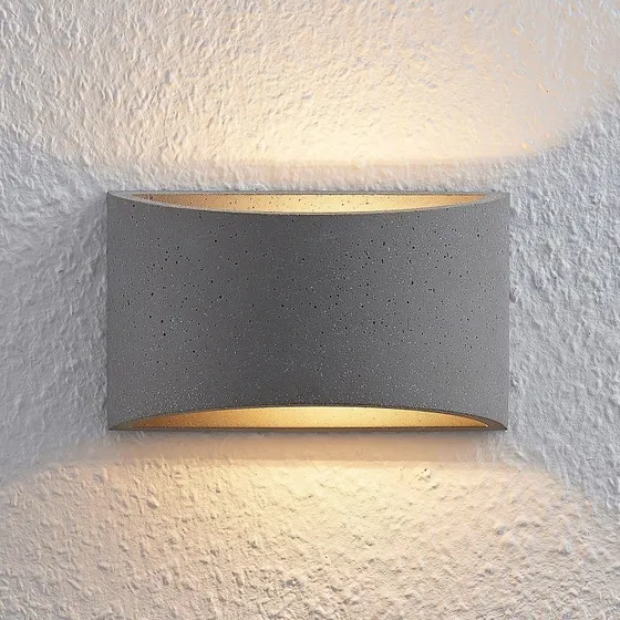 Lindby Edvin Wandlamp - Modern Beton - Grijs
