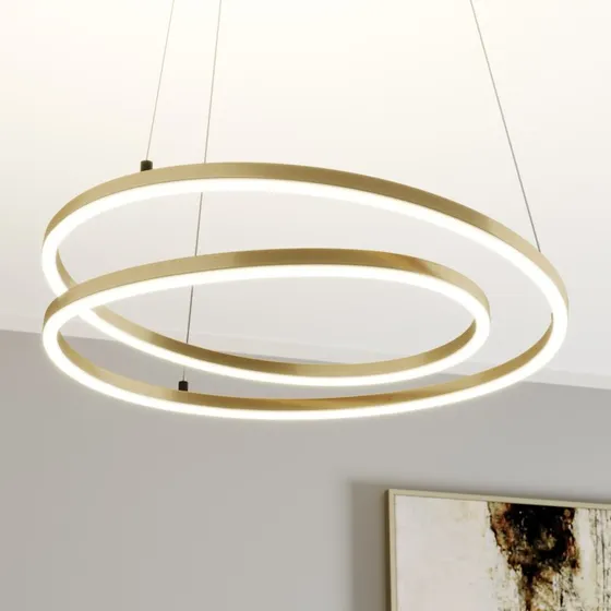 Lindby Davian LED Hanglamp - Messing - 49 cm - Dimbaar