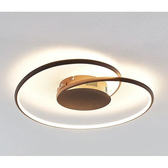 Lindby LED Plafondlamp Joline, Roest, Ø45 cm