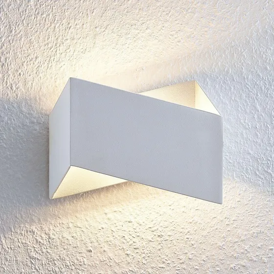 Arcchio Assona Wandlamp - Wit/Zilver - Modern Aluminium