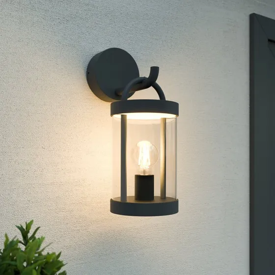 Lucande Cassian Buitenwandlamp - Antraciet - 30 cm - IP54