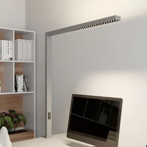 Arcchio LED klemlamp Jolinda - Zilver - Dimbaar