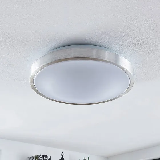 Lindby LED Plafondlamp Emelie, Rond, Aluminium, Ø 42 cm