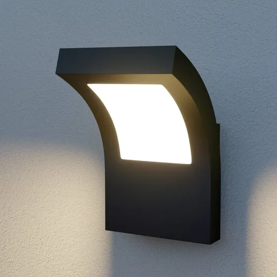 Arcchio Advik LED Buitenwandlamp - Antraciet - Aluminium