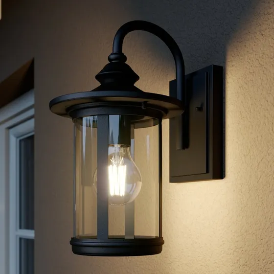 Lindby Zayn Buitenwandlamp - Zwart - 33 cm