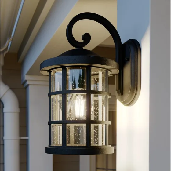Lindby Ankea Buitenwandlamp - Antiek Zwart - 37 cm