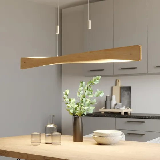 Quitani hanglamp Lian - Eikenhout - Verstelbaar