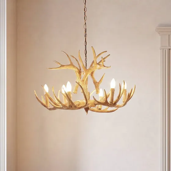 Lindby Fibi Hanglamp - Gewei Design - Bruin - 6x E14