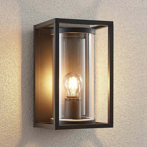 Lucande Brienne Buitenwandlamp - Antraciet - 30 cm