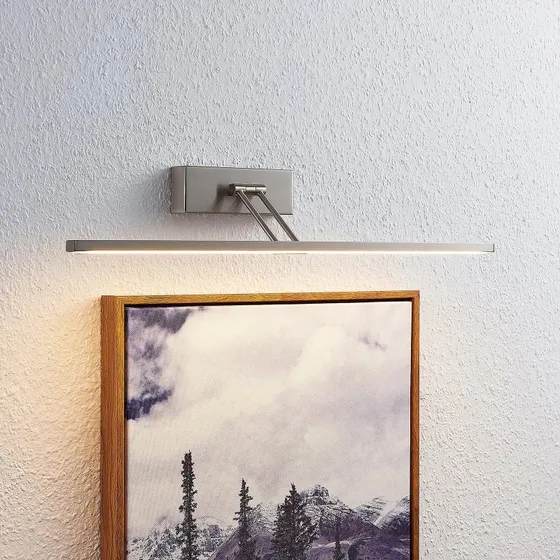 Lucande Thibaud LED Schilderijverlichting 51,4cm - Nikkel