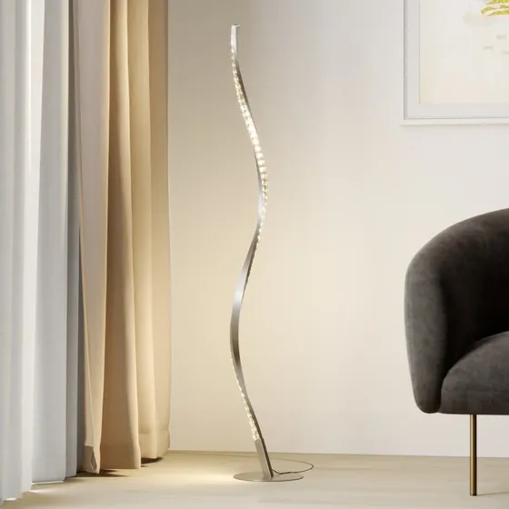 Lindby Criostal LED vloerlamp - RGBW, dimbaar & aluminium