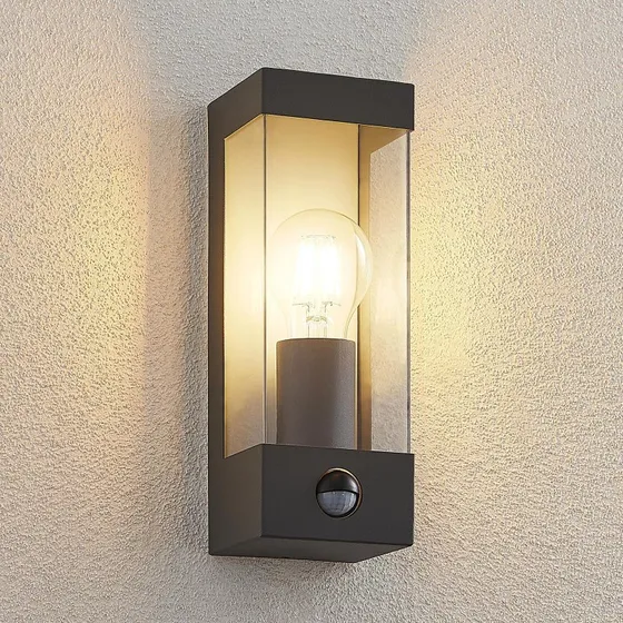 Lindby Tilian Buitenwandlamp met Bewegingssensor - Antraciet