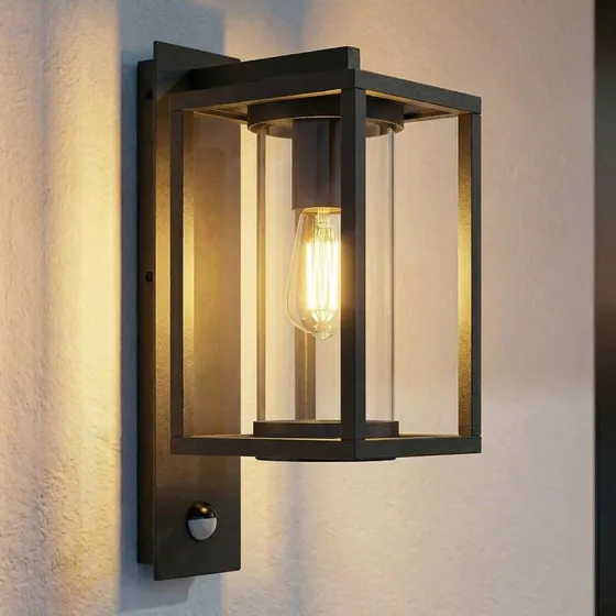 Lucande Ferda Buitenwandlamp met Bewegingssensor - Antraciet