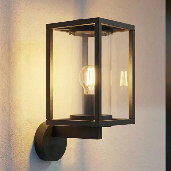 Lucande Ferda Buitenwandlamp - Antraciet - Aluminium - IP44