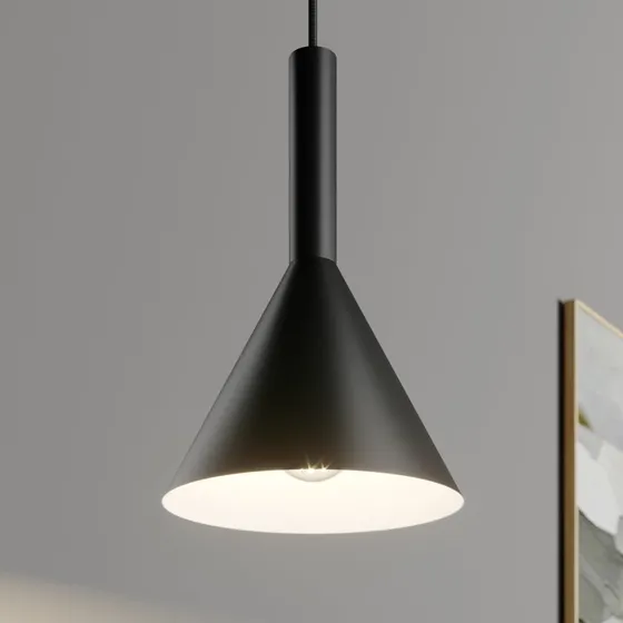 Arcchio Hanglamp Tadej - Zwart/Wit - Metaal - Ø 19 cm