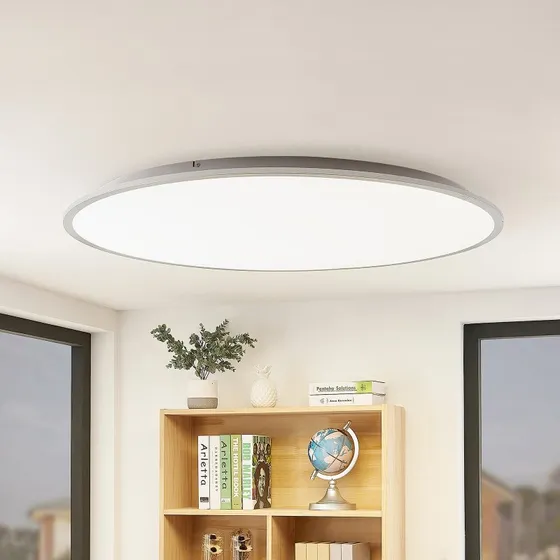 Lindby LED Plafondlamp Narima, Zilver, Ø 100 cm, 4000K