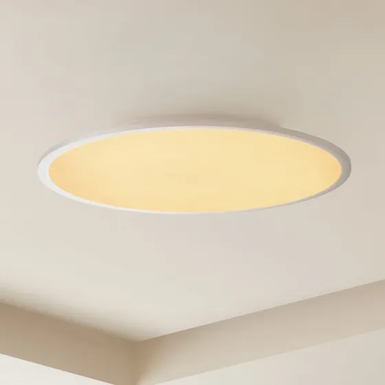 Lindby Narima LED Plafondlamp - Zilver/Wit - Ø 60 cm