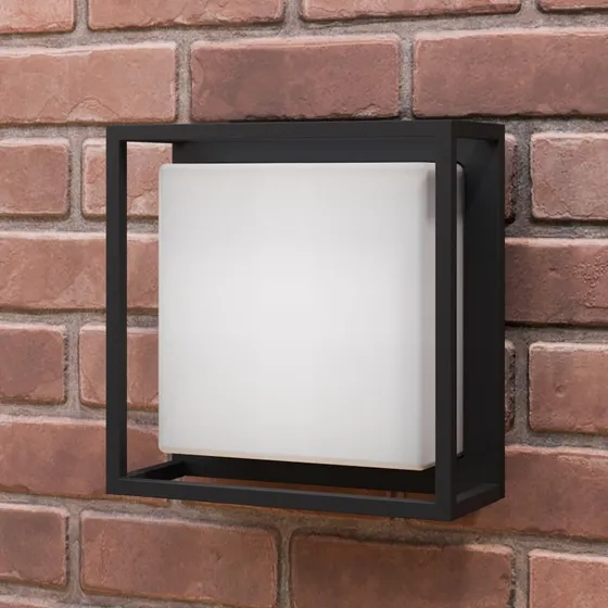 Lucande Ilirian LED Buitenwandlamp - Antraciet - 25 cm