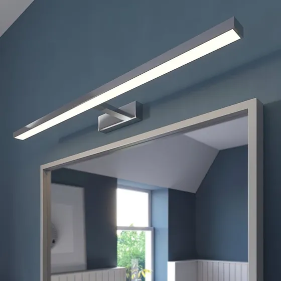 Lindby Jukka LED Wandlamp - Chroom - 90 cm