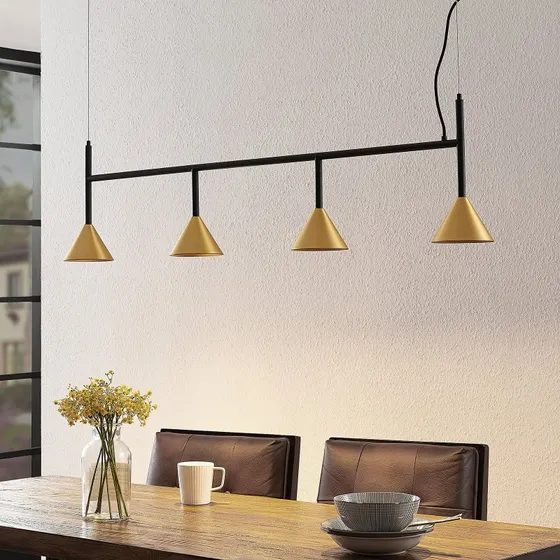 Lucande Kartio Hanglamp - Messing & Matzwart - Design