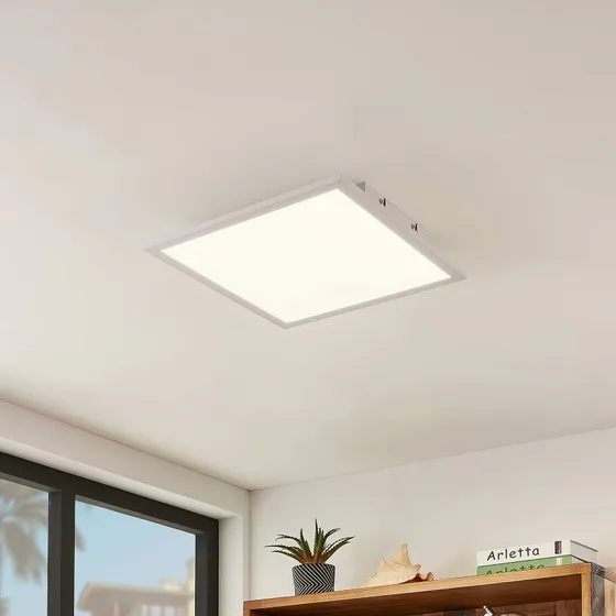 Lindby Quais LED Plafondlamp - 40x40 cm - Wit - 4000K