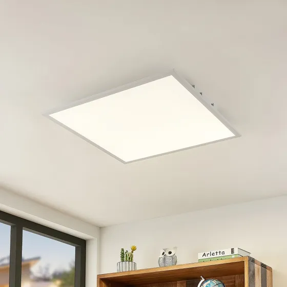Lindby Quais LED Plafondlamp - Wit - 60x60 cm - 4.000K
