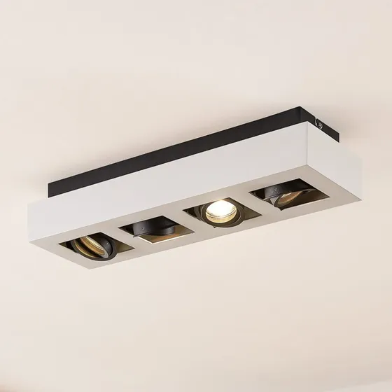 Arcchio Vince Plafondlamp - 4-lamps - 47 cm - Wit/Zwart