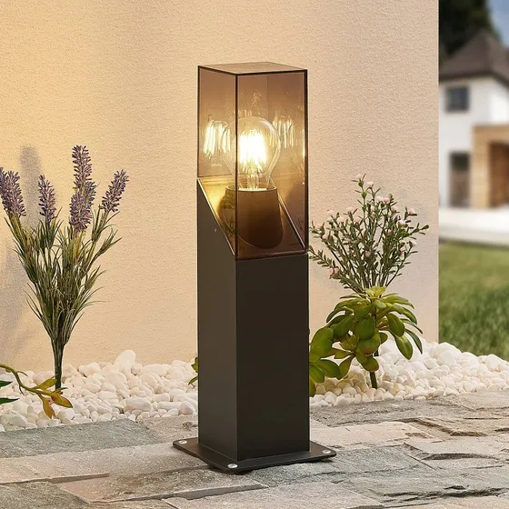 Lucande Fiola Sokkellamp - Antraciet - 40 cm - IP54