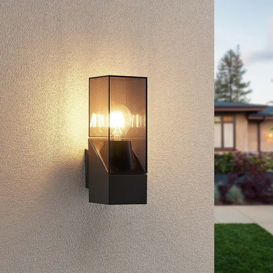 Lucande Fiola Buitenwandlamp - Antraciet - 25 cm
