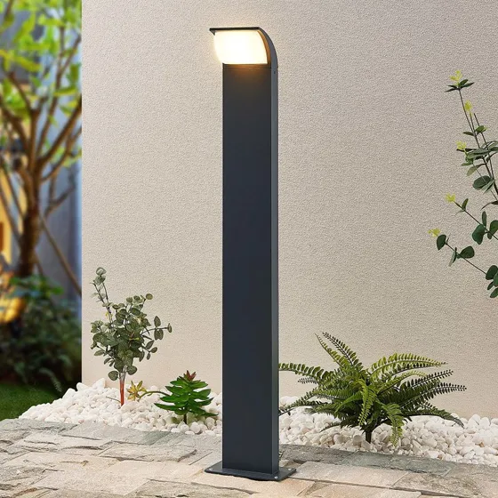Lucande LED Tuinpadverlichting Tinna - Antraciet - 80 cm