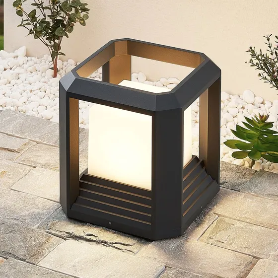 Lucande Serenella LED Sokkellamp - Antraciet - 27cm