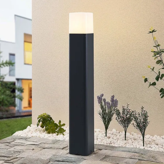 Lucande Obuna Tuinlamp H80 Anthracite - Modern Aluminium