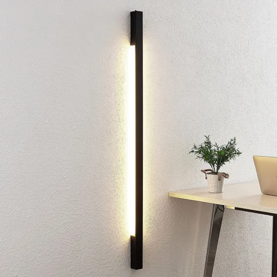 Arcchio Ivano LED Wandlamp - Zwart - 130 cm - Aluminium