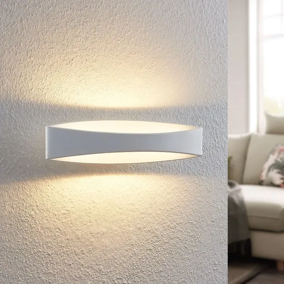 Arcchio LED wandlamp Jelle, 44 cm, wit, modern