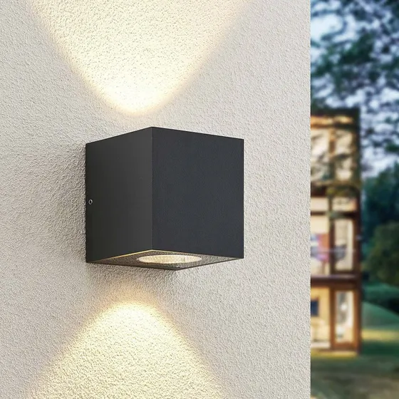 Arcchio Tassnim LED Buitenwandlamp - Antraciet - IP65