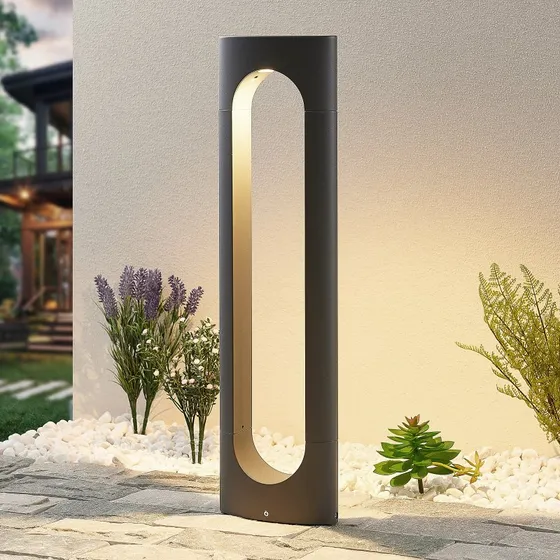 Lucande Fenti LED Tuinpadverlichting - 65 cm - Zwart Aluminium
