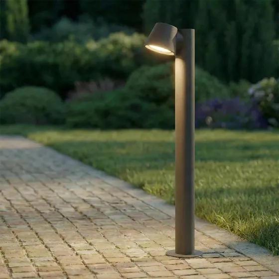 Lindby Ileyna Tuinpadverlichting - Antraciet - 70cm - Metaal