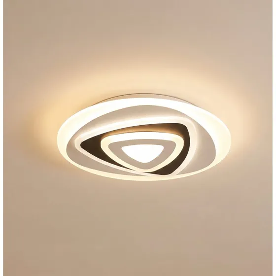 Lindby LED plafondlamp Rebeka - Wit/Antraciet - Ø 50 cm - CCT