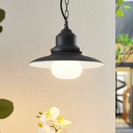 Lindby Roisin Buiten Hanglamp - Antraciet - Ø 32cm