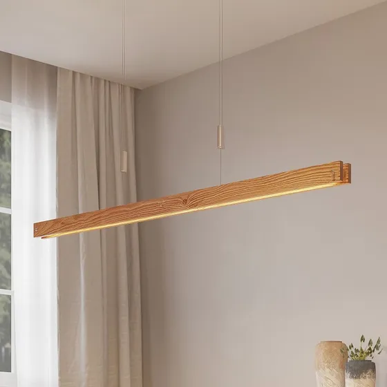 Lindby Alimara LED Hanglamp - Hout - 138 cm