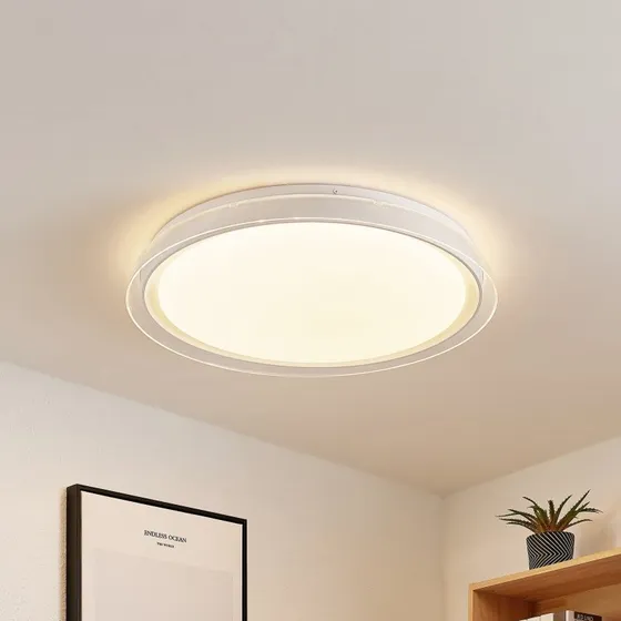 Lindby LED plafondlamp Sleya Ø 50 cm, wit, dimbaar & CCT
