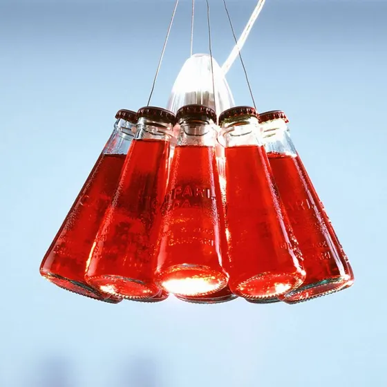 Ingo Maurer Campari Light Design Hanglamp - Rood Glas