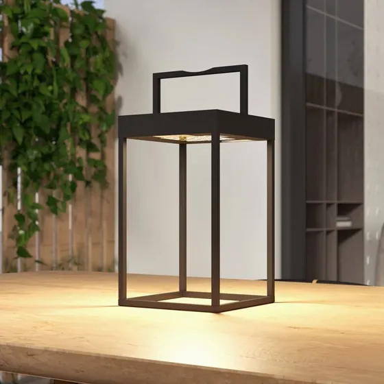 Lucande Lynzy LED Solar Lamp - 38cm - Zwart Metaal