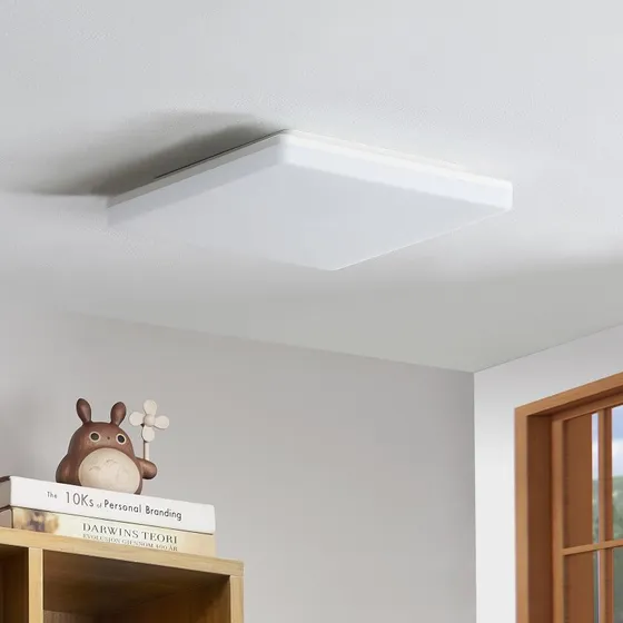 PRIOS Artin LED plafondlamp met sensor, 28 cm, wit, IP65