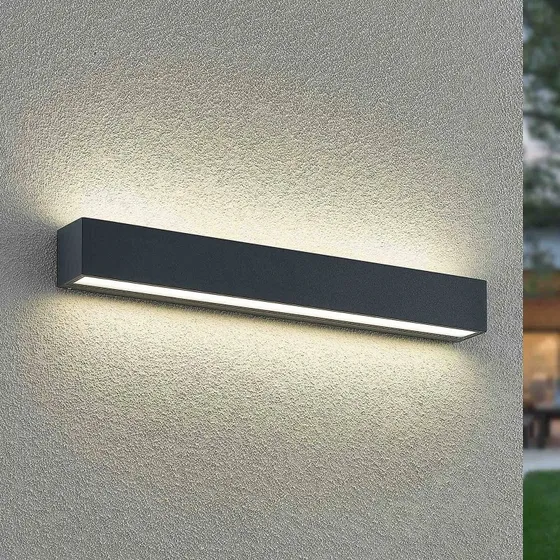 Arcchio Lengo LED Wandlamp - 50 cm - Antraciet - Up/Down - CCT