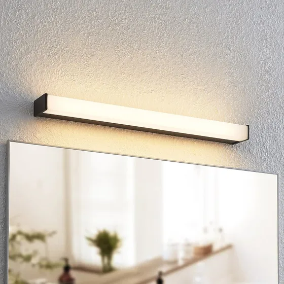 Lindby Ulisan LED Wandlamp - Mat Zwart/Wit - 58,8 cm