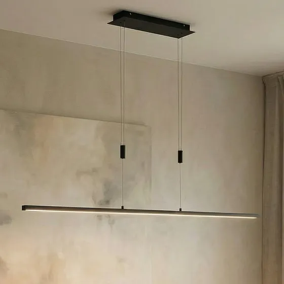 Lindby Arneja LED Hanglamp - Zwart - Dimbaar & CCT - 120 cm
