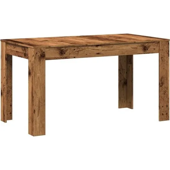 vidaXL Eettafel 140x74,5x76 cm bewerkt hout gerookt eiken